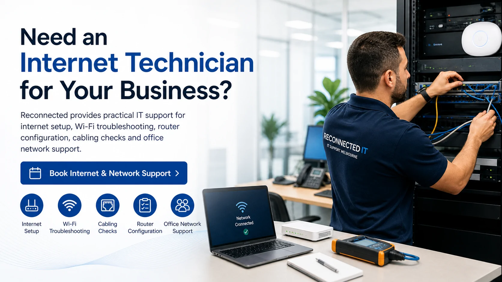 Need an internet technician for your business Reconnected IT support in Melbourne