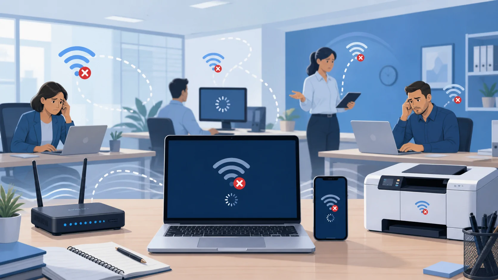 Office Wi-Fi keeps disconnecting in a Melbourne small business